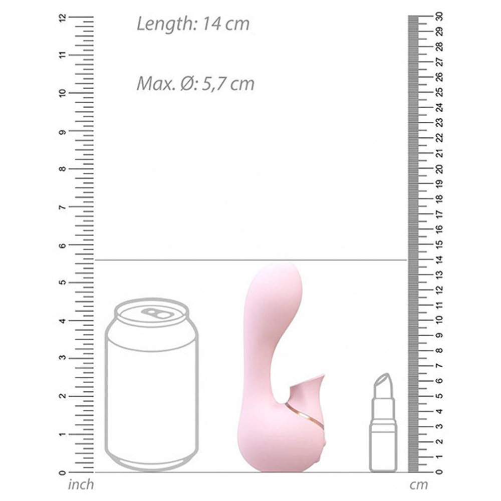 Розовый вибратор с вакуумным стимулятором Irresistible Mythical Pink IRR004PNK