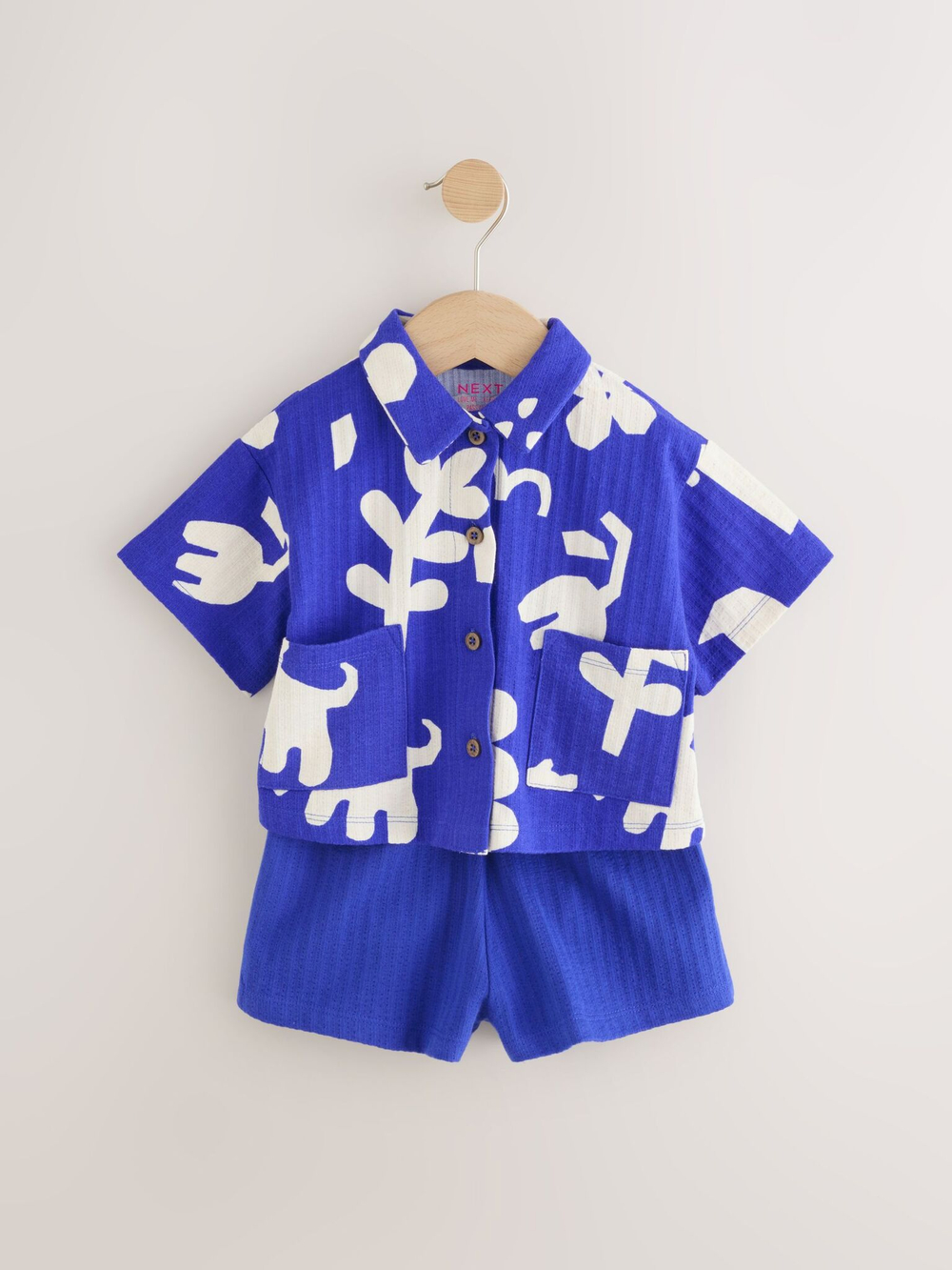 Рубашка и шорты в комплекте для девочки Next E51-382, Синий