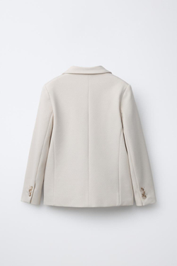 ZARA КОСТЮМНЫЙ БЛЕЙЗЕР COMFORT, ЦВЕТ СЛОНОВОЙ КОСТИ