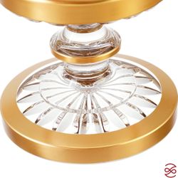 Фруктовница Crystal Heart хрусталь с золотом 30см