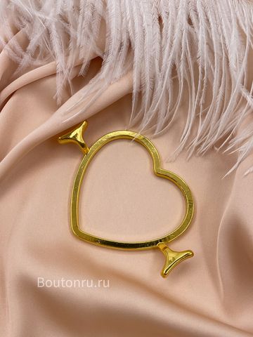 Форма металлическая сердце для сургучной печати