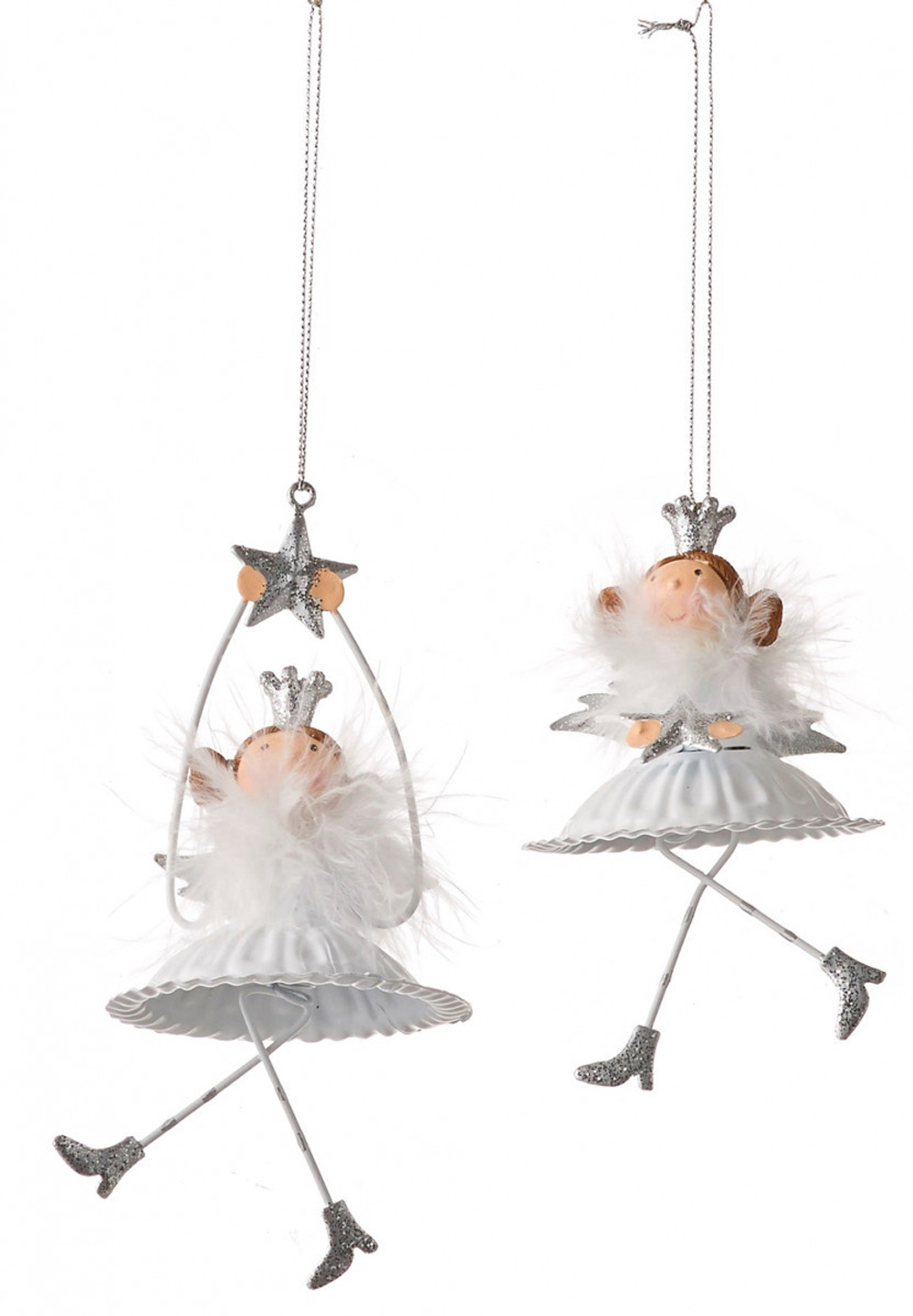 Подвеска 7х7х11см House of Seasons Ангел белый в ассортименте 2 вида