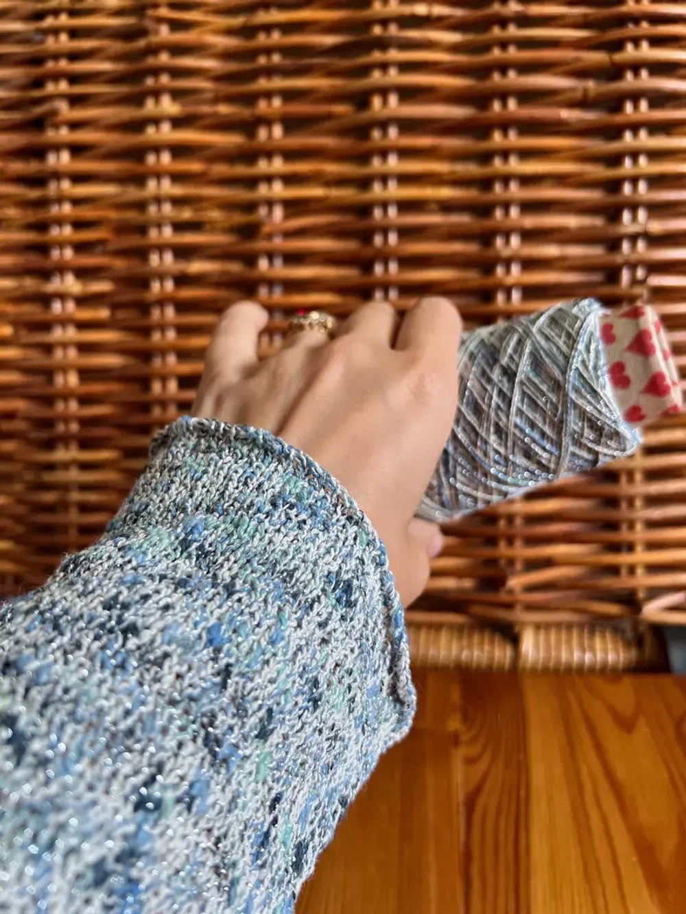 Пряжа для вязания Хлопок с люрексом