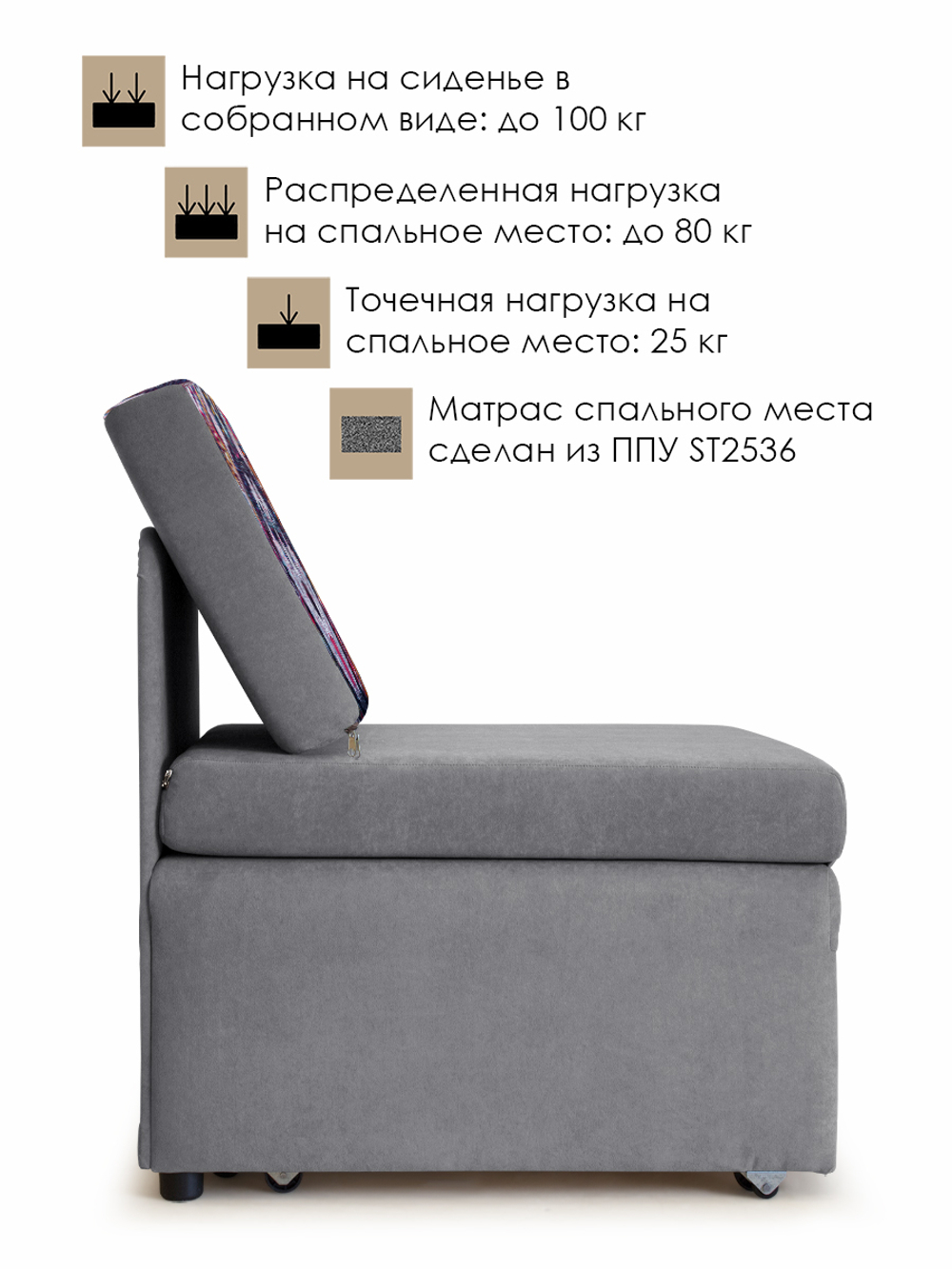 Кресло-кровать "Миник", купон Хаски