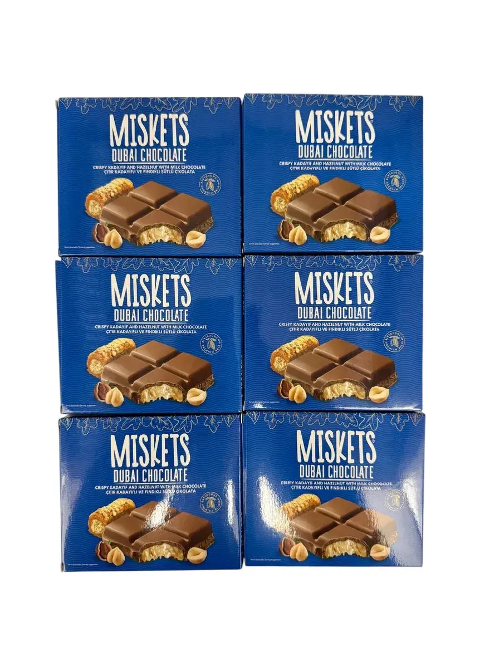 Дубайский шоколад с пастой из функука и кадаиф (6шт)