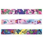 Закладки для книг с магнитом БАБОЧКИ, набор 6 шт., блестки, 25x196 мм, ЮНЛАНДИЯ, 129616