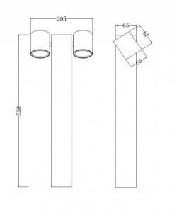 Наземный низкий светильник Maytoni Wall Street O010FL-02B