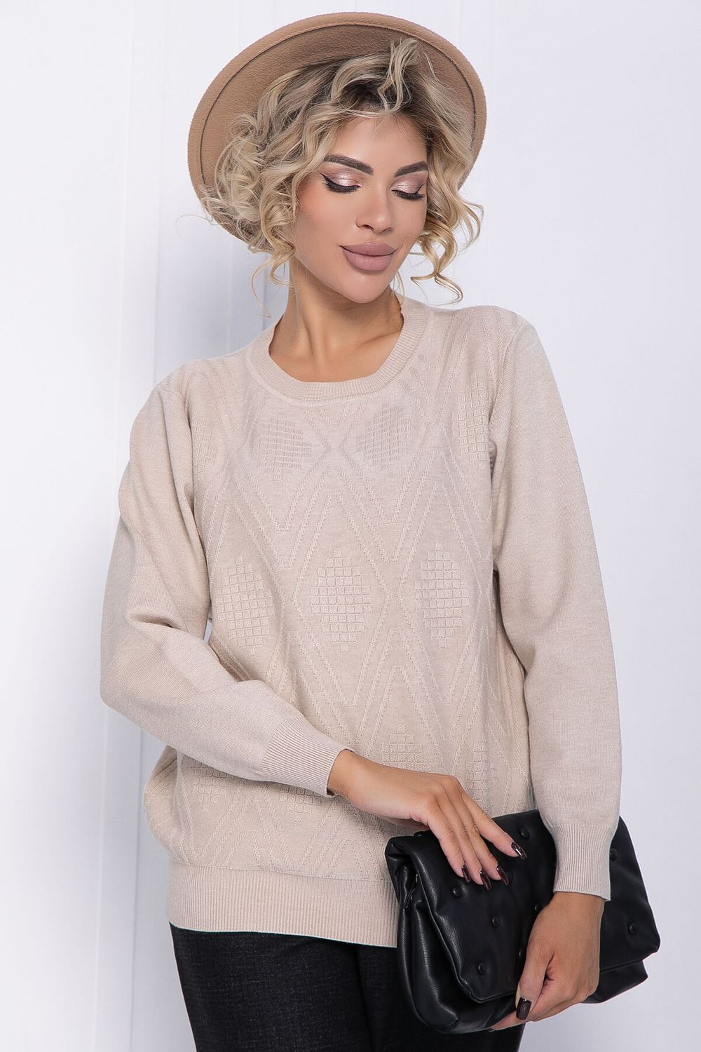 Джемпер Гардения (бежевый) Б12170-4 LT Collection