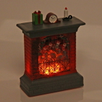 Сувенир с подсветкой «Камин с игрушками» 10,5*8 см