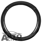 Оплетка на руль круглая Coolpart MAXIMAL (38*38) НАТУР КОЖА черный/черный FX09-BL-BL
