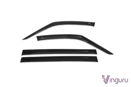 Дефлекторы окон Vinguru OPEL Zafira C Tourer 2012-2015 /мв/накладные/скотч/к-т 4 шт./акрил