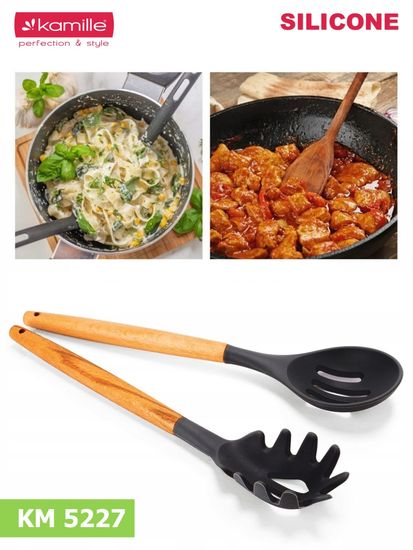 Набор кухонных принадлежностей 12 предметов Kamille KM 5227 из силикона с подставкой