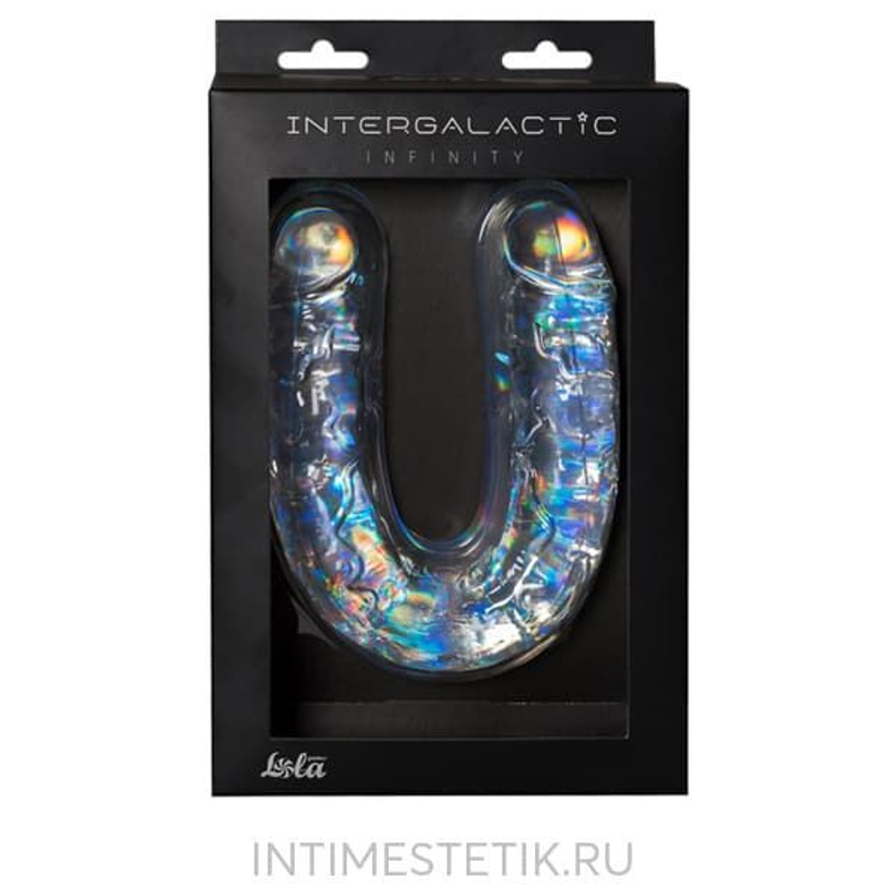 Двусторонний дилдо Intergalactic Infinity, прозрачный