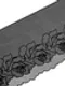 05-153 Вышивка на неэл. сетке двухслойная 19 см, Розы, черный (правая)