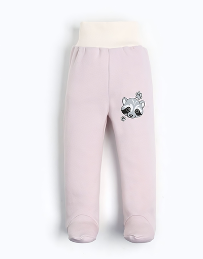 Ползунки для девочек розовый/енот, р. 68 см 9516864