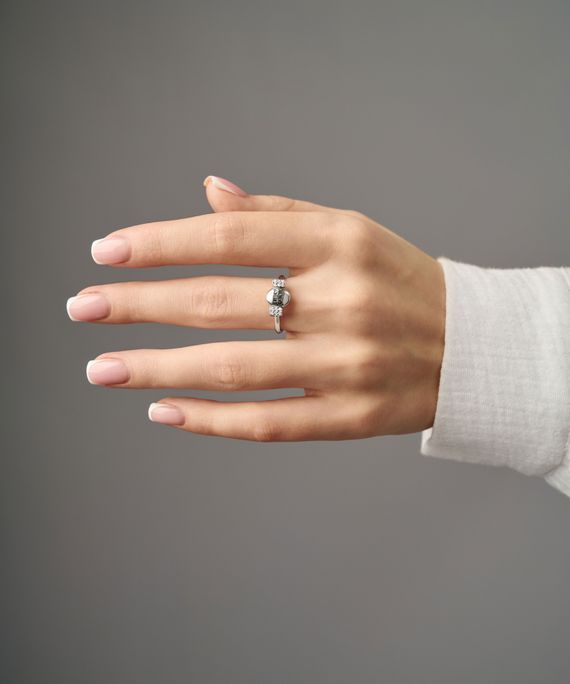 Кольцо Свитч с вращающимся элементом из серебра 925 с эмалью