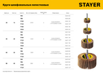 STAYER d 80 x 40 мм, P80, на шпильке d 6 мм, круг шлифовальный лепестковый (36609-080)