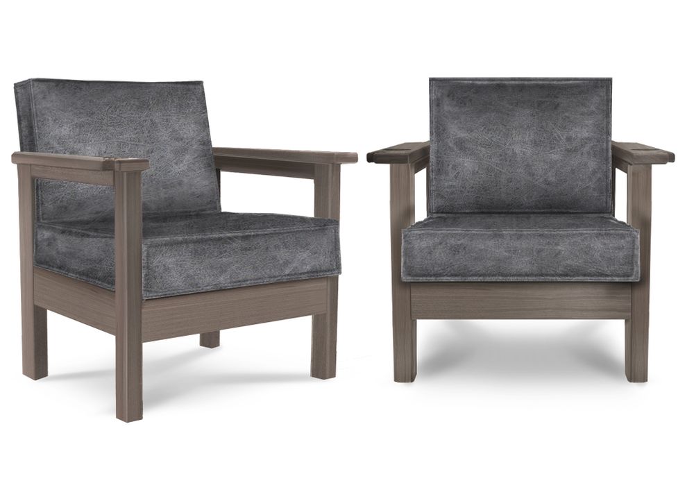 Кресло Victory (Grey_bristol,Винилискожа Mahogany,Винилискожа (Mahogany) цвет № 202)