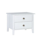 Dipriz Тумба прикроватная Боцен из сосны, 2 ящика, белый