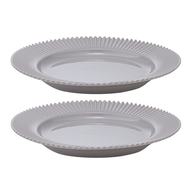 Набор из двух тарелок темно-серого цвета из коллекции edge, 21 см