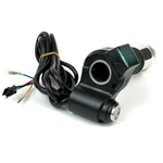 Ручка газа с вольтметром и замком зажигания (кабель 2 метра) серебряная