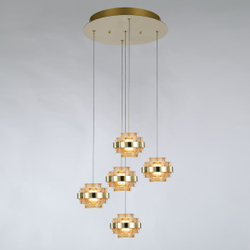 Подвесной светильник MD22030002-5A gold/champagne