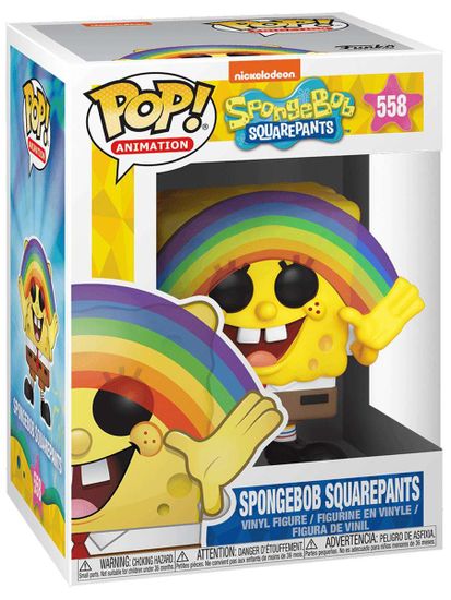 Фигурка Funko POP! Animation Spongebob SquarePants S3 Spongebob Rainbow (558) 39552 / Фигурка Фанко ПОП! по мотивам мультсериала "Губка Боб Квадратные Штаны", Спанч Боб