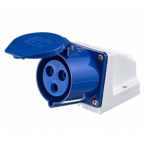 Розетка стационарная 123 2Р+РЕ 32А 220В IP44 РС-102-3-32 DEKraft 26031DEK