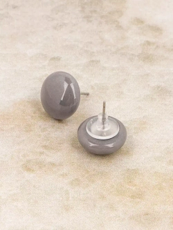 Серьги пусеты бижутерия из муранского стекла круг