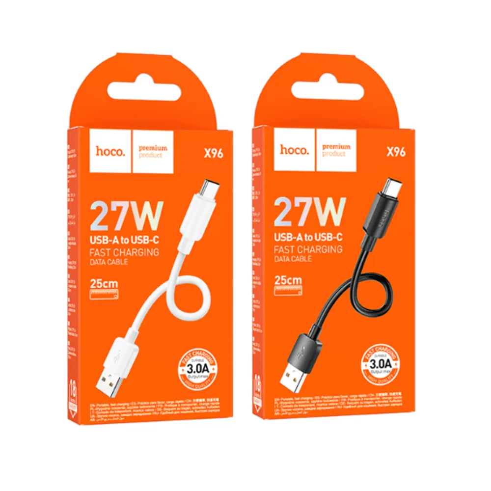 Кабель HOCO X96 Hyper 100W charging data cable Type-C(L=0.25M)