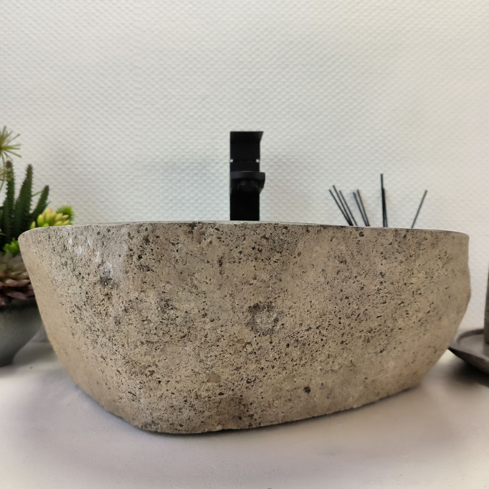Раковина из речного камня RS-63566 (48*37*15) 0122