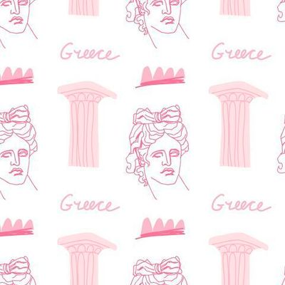 Бесшовный принт древней грецией