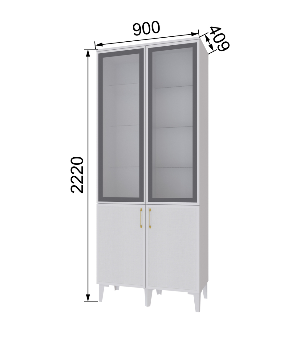 Гостиная Толедо Шкаф-витрина ТШ-3