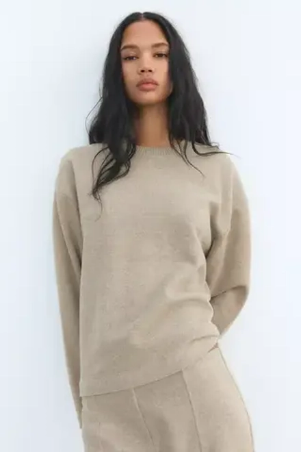 ZARA МЯГКИЙ СВИТЕР, ЗЕЛЕНЫЙ С МЕЛАНЖЕВЫМ ЭФФЕКТОМ