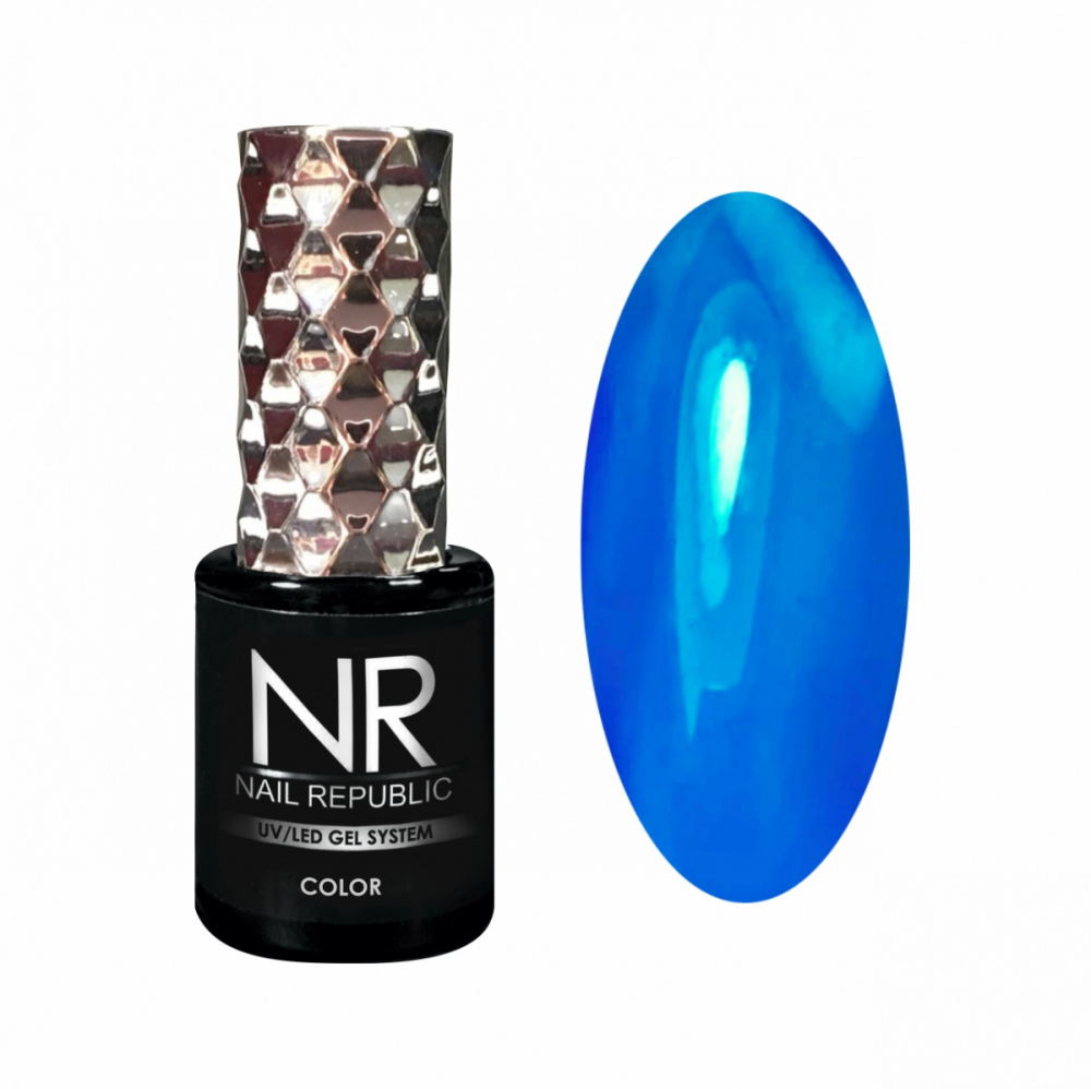 Nail Republic Гель-лак 554 Витражный синий, 10 мл