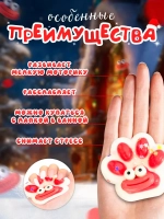 Сквиш кошачья таба лапка котика новогодняя