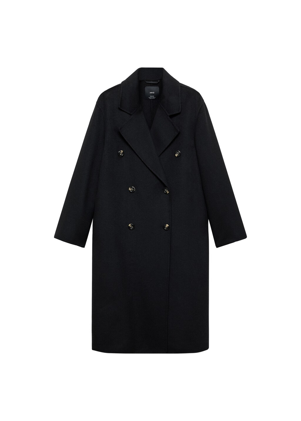 Объемное пальто из шерсти ручной работы