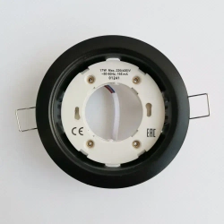 Встраиваемый светильник-основание EKS Optima GX53 матовый черный (до 17 Вт, IP 40) точечный, для натяжных потолков