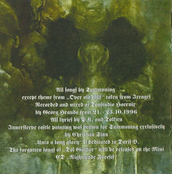 SUMMONING - Dol Guldur, музыкальный компакт диск