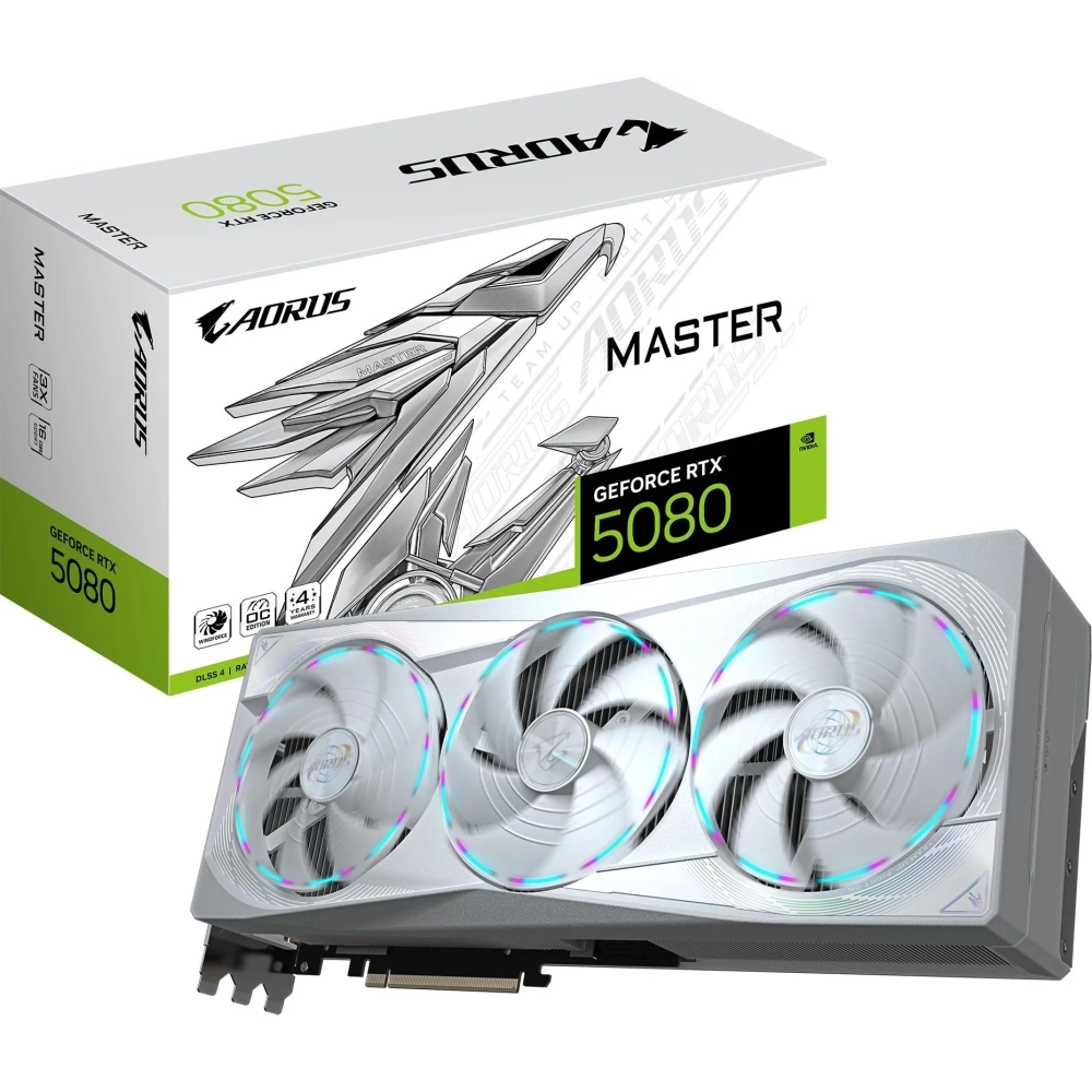 Видеокарта Gigabyte RTX5080 MASTER ICE 16GB GDDR7 256bit 3xDP HDMI 3FAN RTL