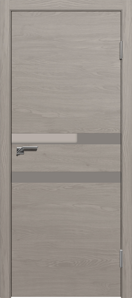 Межкомнатная дверь К-11 / Цвет Ясень мокко / Стекло "Лакобель мокко" / Двери Верда