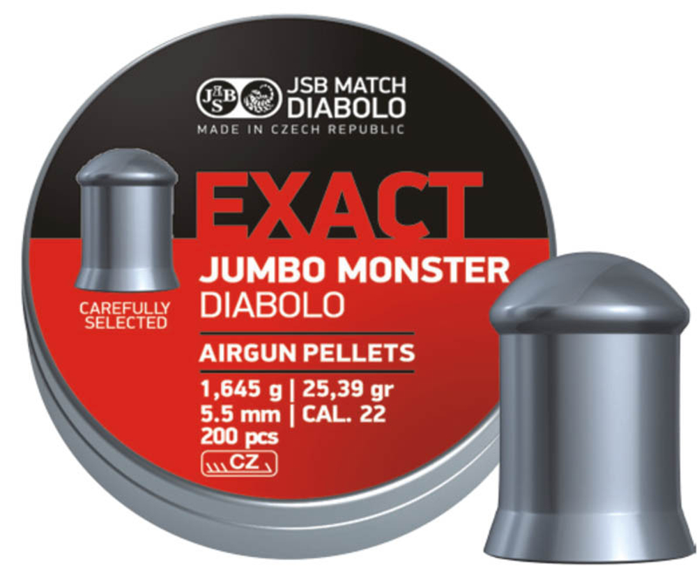Пули пневматические JSB Exact Jumbo Monster 5,52mm, 1.645 гр. (200шт.)