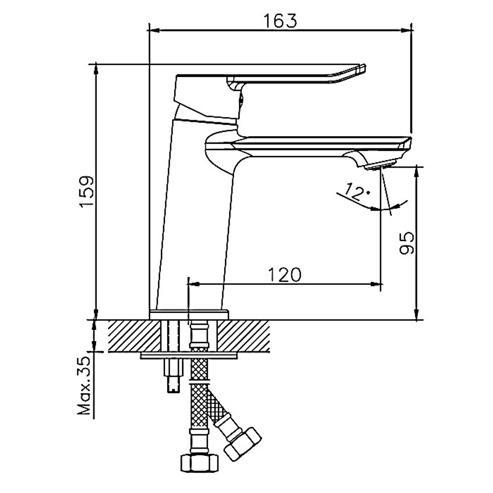 Смеситель для раковины Haiba HB 10556, хром