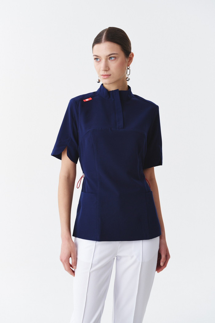 Топ медицинский женский Деликато, нэви