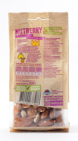 NUTBERRY Миндаль жареный 100 г