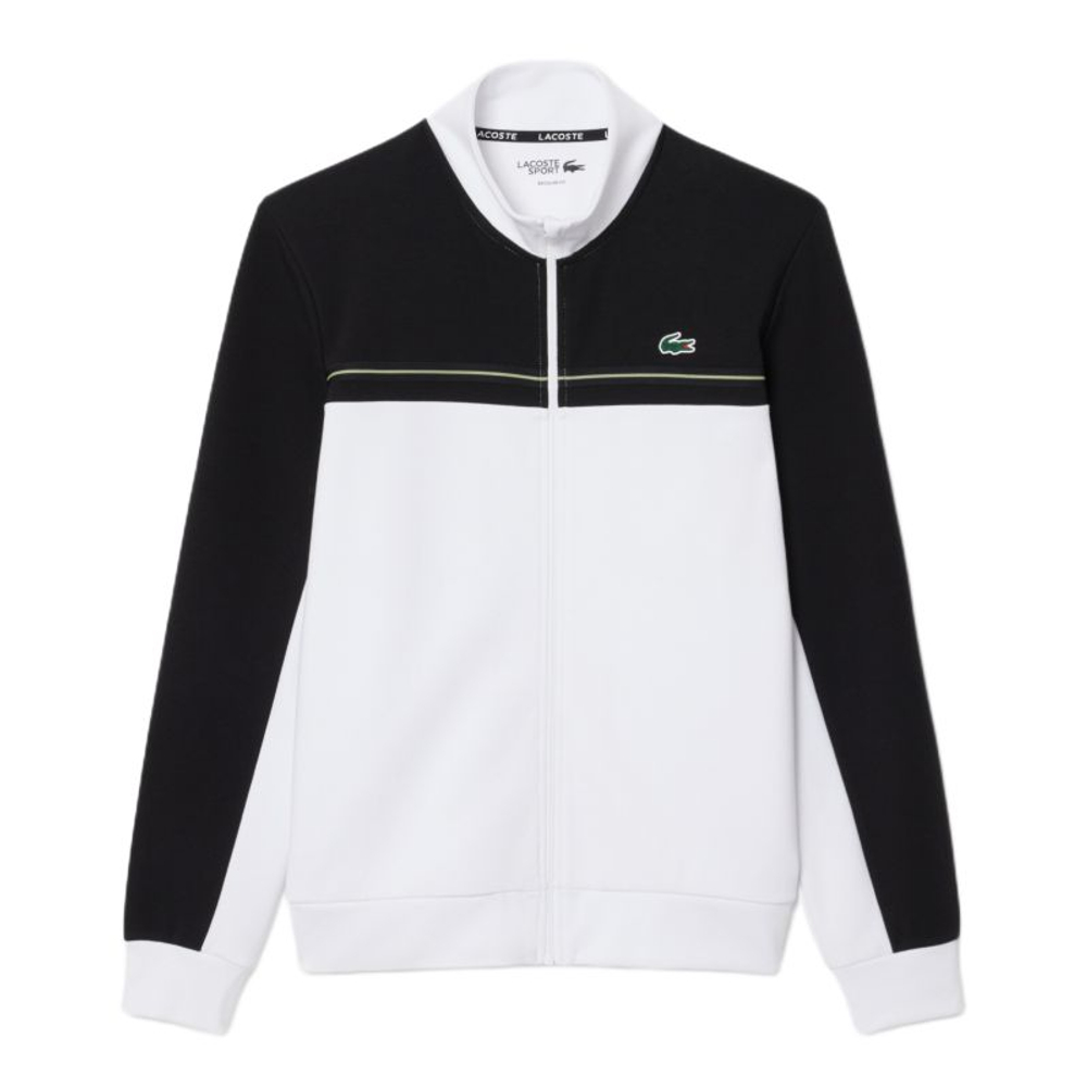 Мужская теннисная кофта Lacoste Sport Zipped Colour-Block -black/white