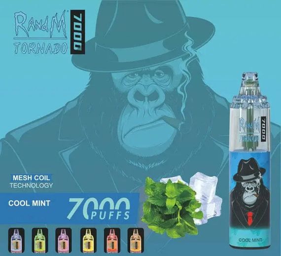 RandM Tornado 7000 - Cool Mint (5% nic)