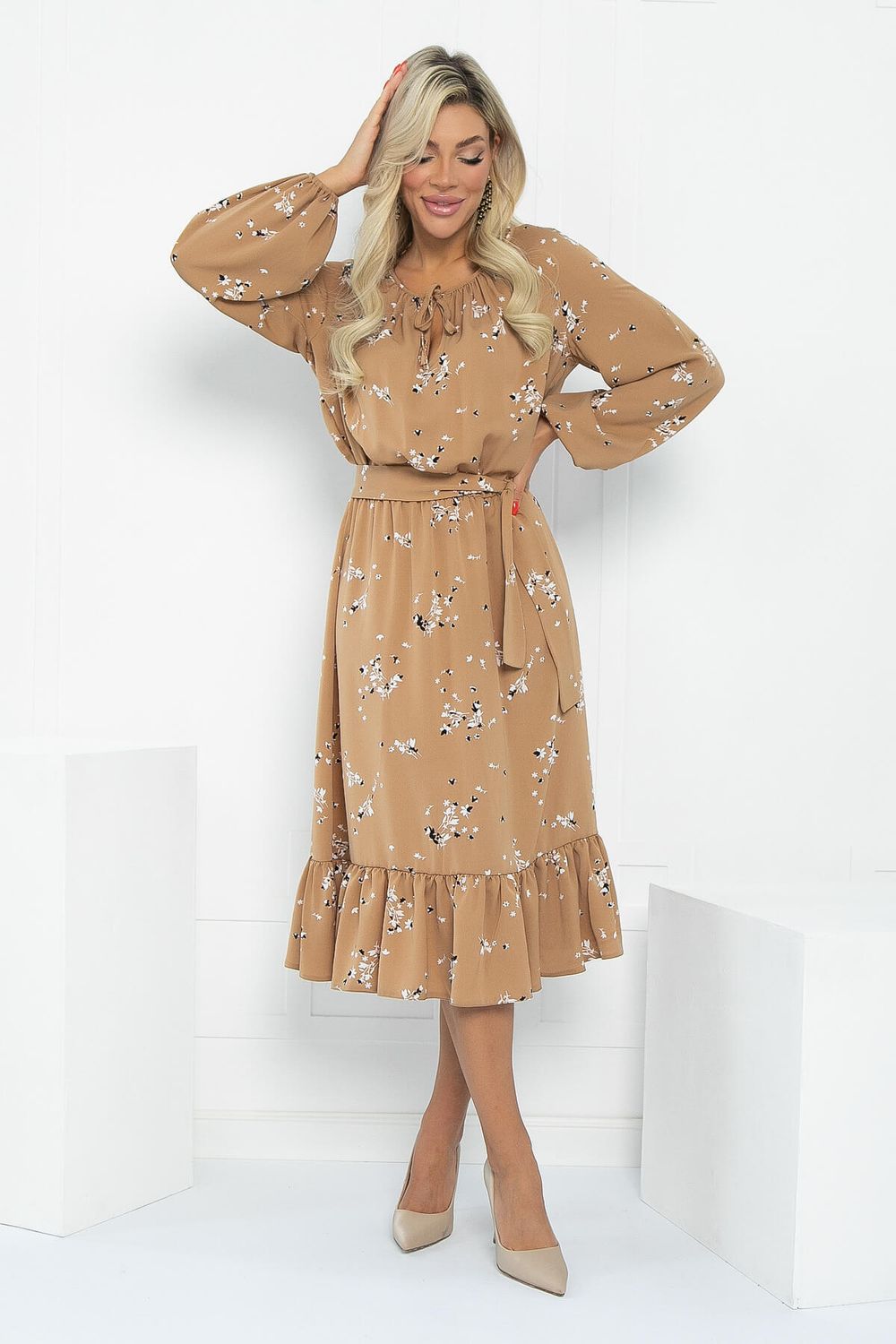 Платье Алания (бежевое) П12931-10М LT Collection (Акция)