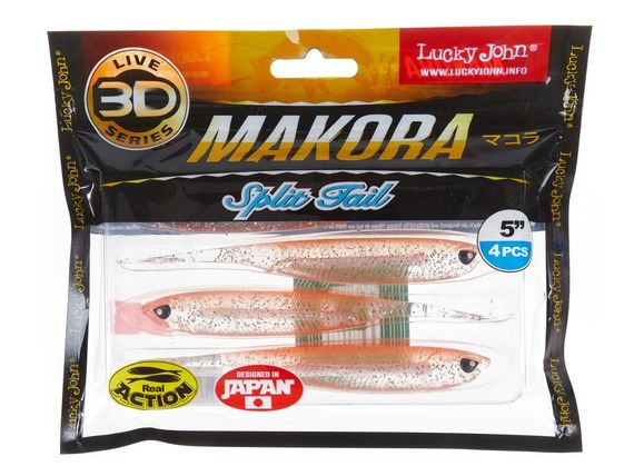 Виброхвосты LJ 3D Series MAKORA SPLIT TAIL 5.0in (12,70)/007 4шт.