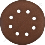 Круг шлифовальный ЗУБР ″СТАНДАРТ″ из абразивной бумаги на велкро основе, 6 отв., Р240, 150мм, 5шт